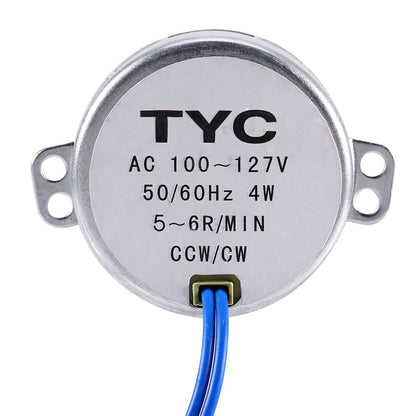 1pc AC 100-127V 4W Synchronous Motor Large Torsion Geared Motor Low Noise 50/60Hz CCW/CW (5-6RPM)