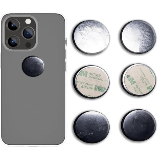 Shungite Stickers for Cell Phone Protection - Harmonizing Shield Defense - Wearable Type II Shungite Crystal - Qty: 6 pcs - Size O 22mm