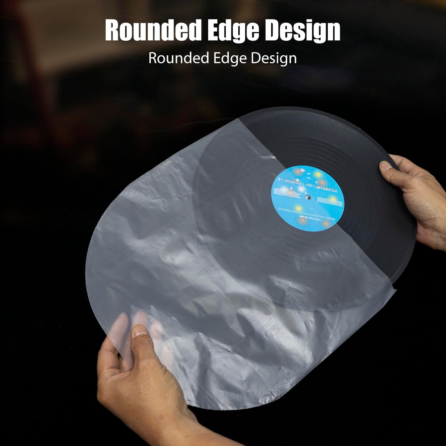 100 Vinyl Record Sleeves-Fits 12 Inch Single, Double, and Gatefold LPs - Protect Your Record Collection (Inner Sleeves-Round Bottom)