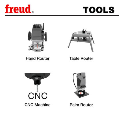 Freud 20-104 1/2-Inch Diameter 90-Degree V-Grooving Router Bit with 1/4-Inch Shank, Multi