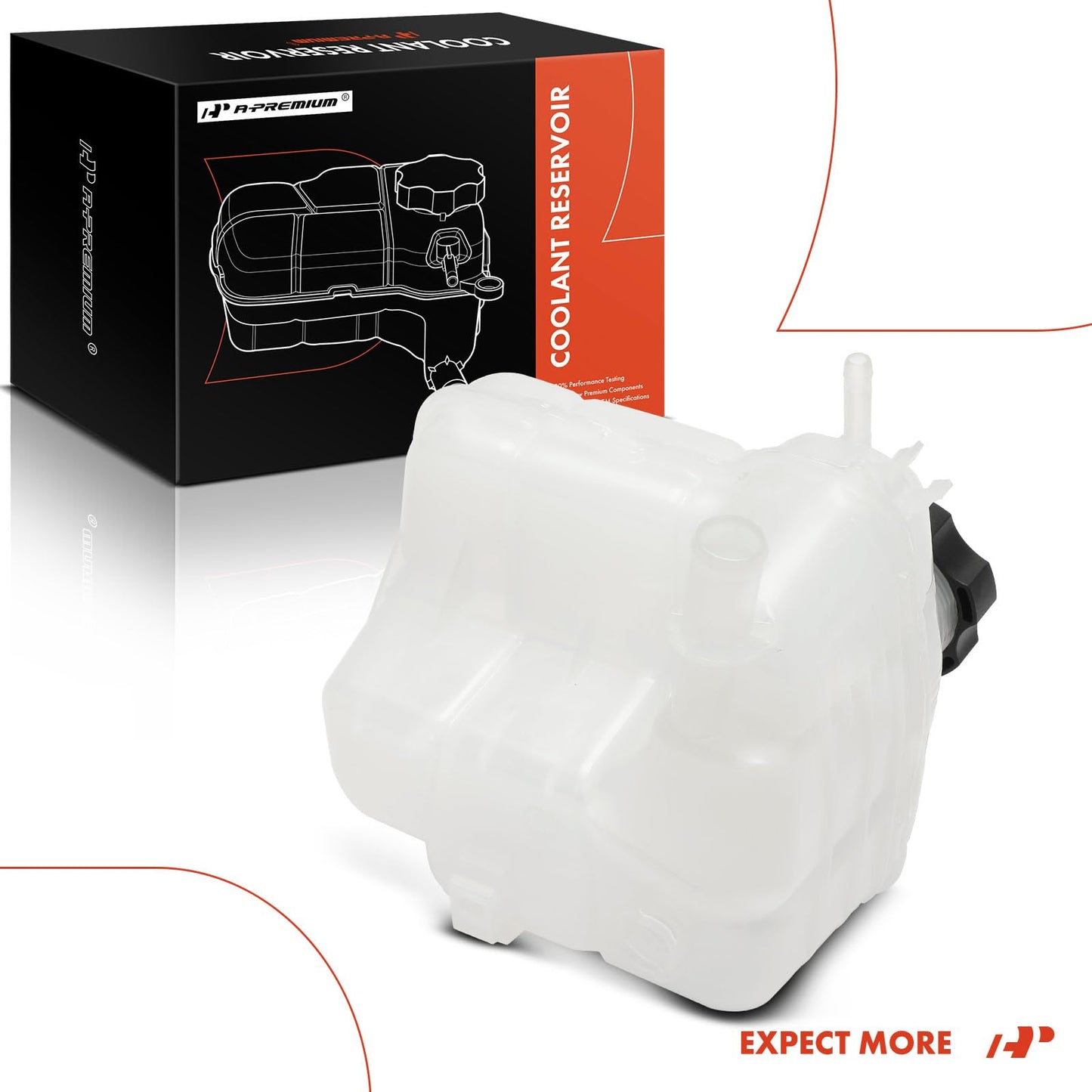 A-Premium Coolant Recovery Overflow Reservoir Tank [with Cap] Compatible with Chevrolet Cruze 10-16, Orlando 12-14 & Buick Cascada 16-18, Verano 12-17, 1.4 1.6 1.8 2.0 2.4