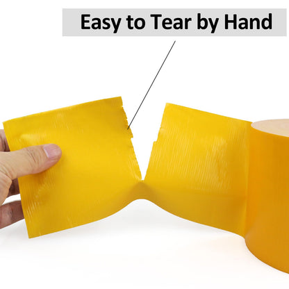 BOMEI PACK 4inch Wide Yellow Duct Tape, Heavy Duty Strong Waterproof Industrial Color Duct Tape 9.0mil x 4inch x 60yds for Packing and Repairing