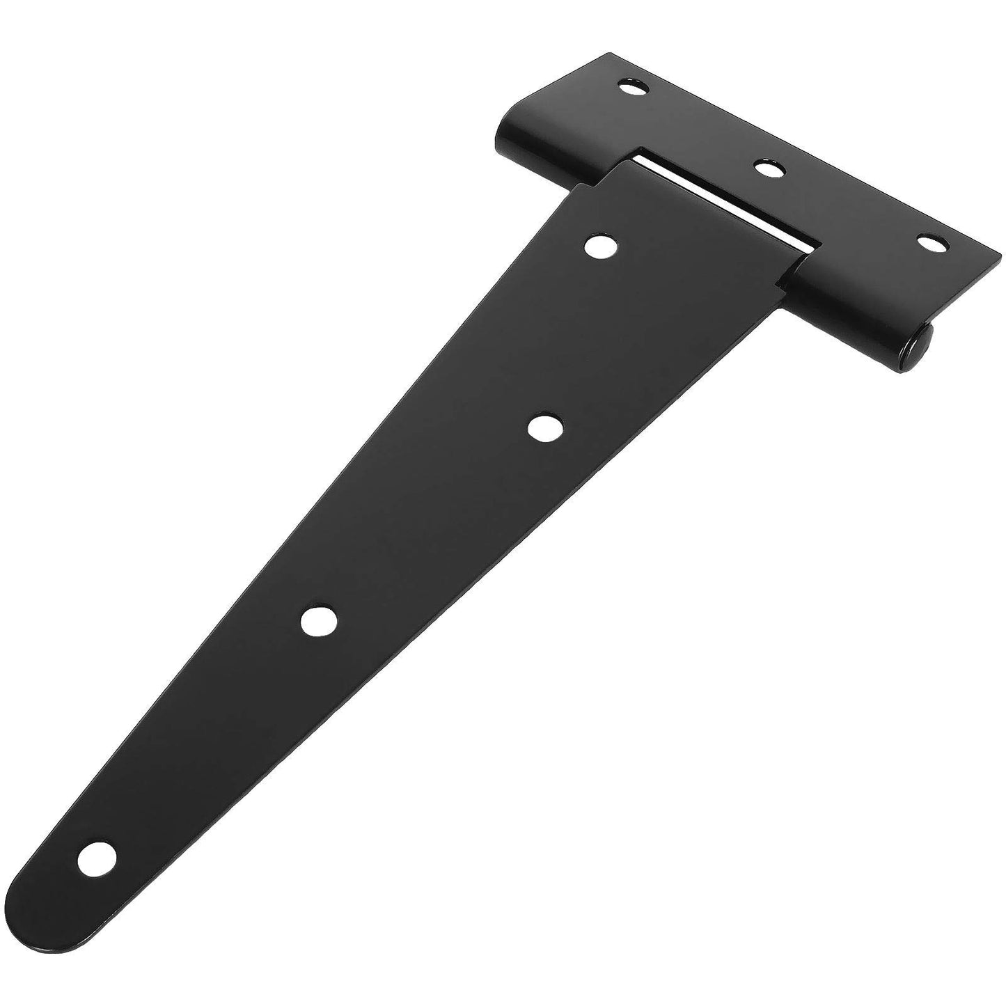 AConnet 6PCS T Strap Hinges 8 Inch Heavy Duty Gate Hinges Barn Door Hinges Shed Hinge Black Strap Hinge for Barn Door, Wooden Fences, Shed Door, Cabinet