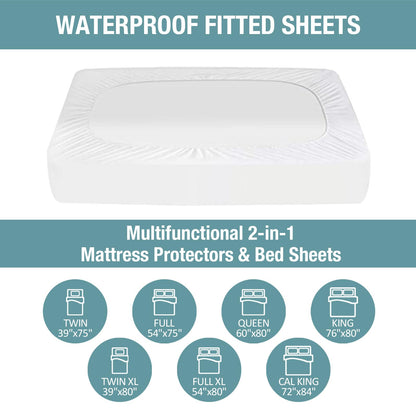 Bedecor Waterproof Mattress Protector Twin, Single Bed Mattress Cover Water Proof Protective Sheet，Breathable Cotton Terry Top with 18 Inches Deep Pocket, for Kids Bedwetting Pets Friendly
