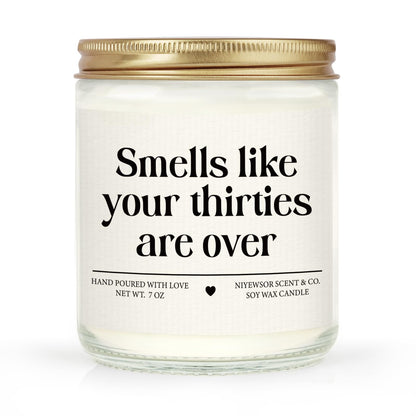 40th Birthday Gifts Women Men, Forty Birthday Candle, 1986 40th Birthday Decorations for Women Men, 40 Year Old Bday Gifts for Friend, Sister, Wife, Husband, Handmade, 7oz