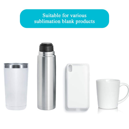 Sublimation Shrink Wrap Sleeves, Shrink Wrap Bags 60 PCS Sublimation Shrink Wrap Sleeve 6 Different Sizes White Bags for Tumblers, Mugs, Cups, Sublimation Shrink Film