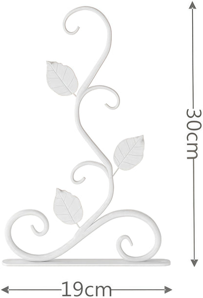 2 Pieces Hanging Plant Holder, Iron Wall Hooks for Flower Basket, Flower Hooks, Retro Garden Hooks for Hanging Baskets, Bird House, Lantern, Includes Screws and Expansion Screws(White(20 * 30cm))