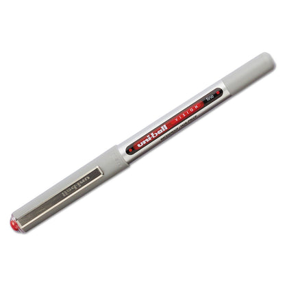 uni-ball VISION Rollerball, Stick Roller Ball Pen Fine-0.7mm, 12 Pack, Red Ink (60139)