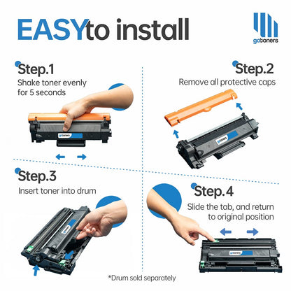Gotoners TN760 Toner Cartridge for Brother TN-760 TN730 TN-730 Compatible for Brother DCP-L2550DW HL-L2390DW MFC-L2730DW MFC-L2750DW HL-L2370DW Printer (with Chip, 2 Black)