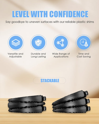 IYES.TOP Furniture Levelers - Plastic Shims for Leveling 30 PCS, Multi-Purpose Rubber Wedge for Toilet, Table, Cabinet Feet, Chair Leg, Washing Machine, Refrigerator, Restaurant, Outdoor Uneven Floors