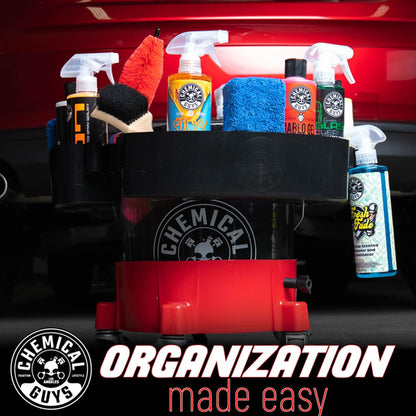 Chemical Guys Freeloader Bucket & Dolly Organizer, Black, Keep Soap and Water in the Bucket and Your Supplies Organized, Great for Washing Cars, Trucks, Motorcycles, SUVs, RVs & More