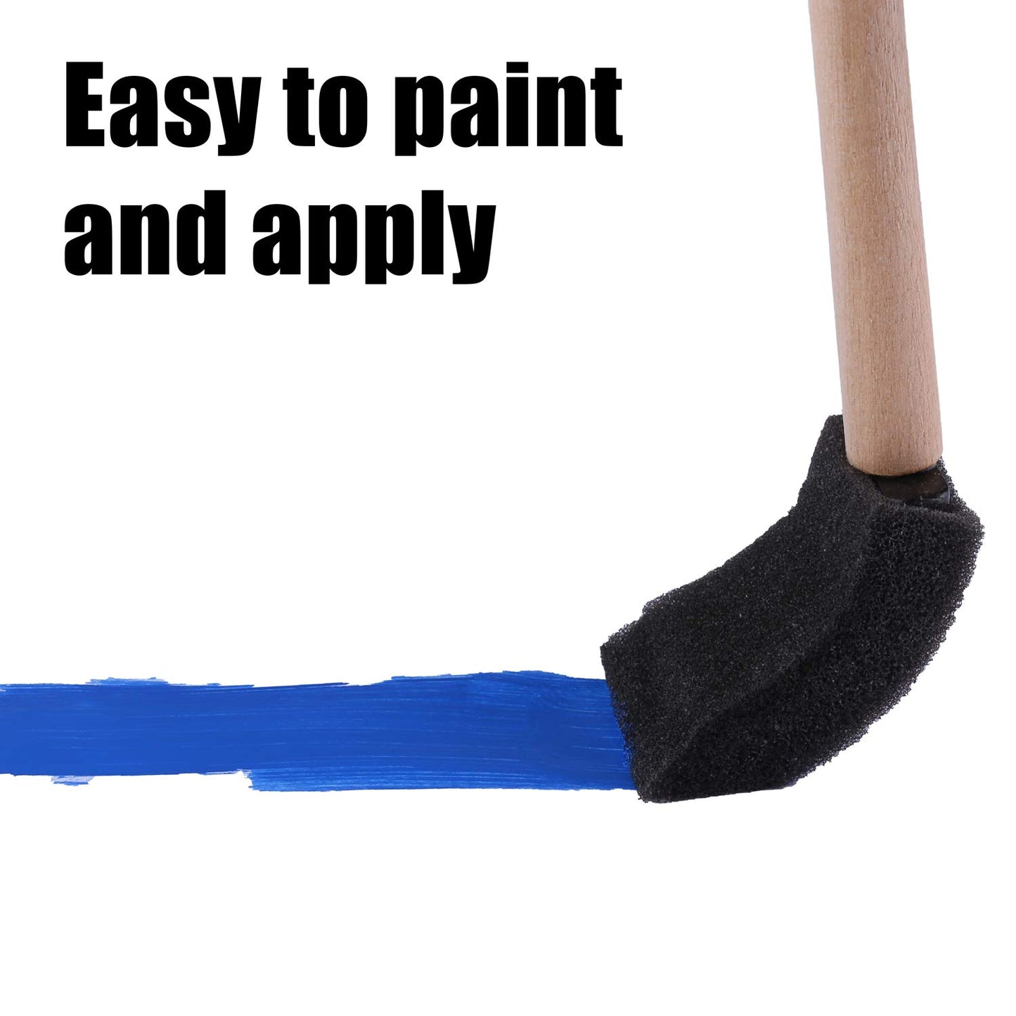 URATOT 120 Pack Foam Brush Foam Paint Brush Foam Sponge Brush, 1 Inch Paint Brush with Wood Handles, Great for Acrylics, Stains, Varnishes, Crafts, Art