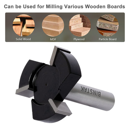 CNC Spoilboard Surfacing Router Bit, 1/2-Inch Shank 2-Inch Cutting Diameter, Slab Flattening Router Bit Planing Wood Planer Bit by BINSTAK (Carbide)
