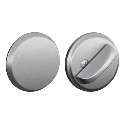Schlage B81626 Satin Chrome Door Bolt with Exterior Plate