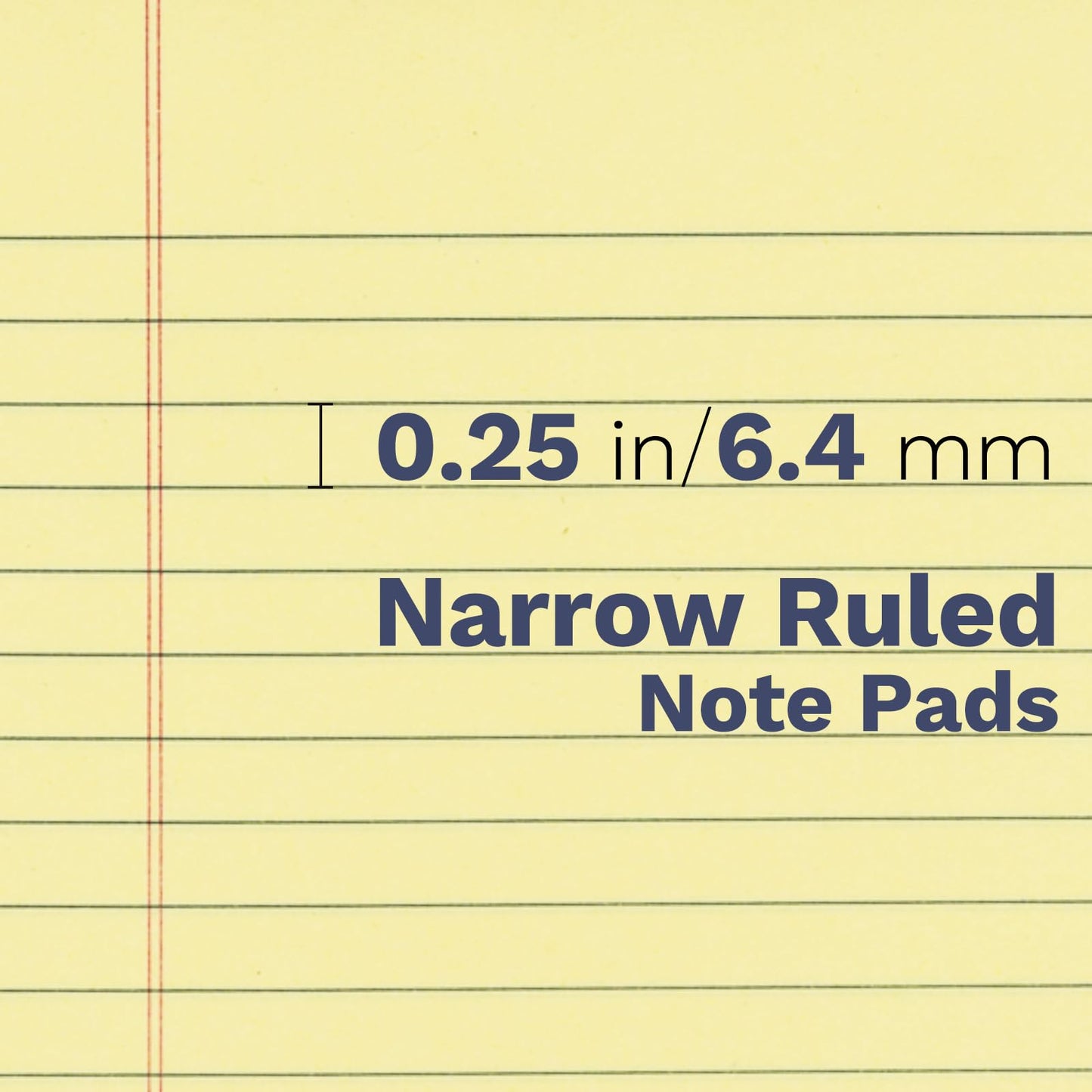 12 Pack Yellow Note Pads 5x8, Small Legalpads 5x8 Yellow for Office, Goefun Perforated College Ruled Writing Pads - 30 Sheets Samll Notepad