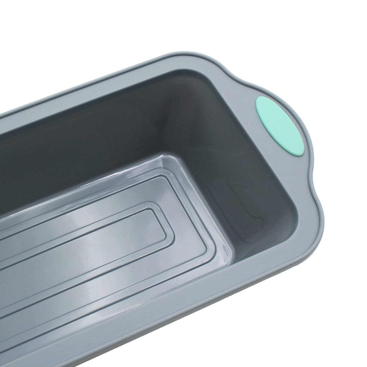 To encounter 9 Inch Silicone Bread and Loaf Pan, 2 Pack Food Grade Nonstick Silicone Molds for Baking Banana Bread, Meat Loaf, Pound Cake, with Metal Reinforced Frame More Strength