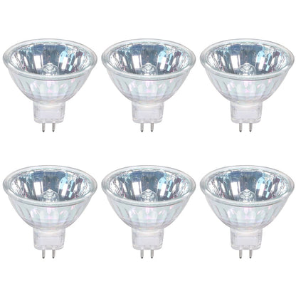 GMY MR16 Halogen Bulb 35W, Dimmable 12V MR16 GU5.3 Spotlight, 4000Hrs Long Lifetime, 2800K Warm White 480LM, 36° Beam Angle Bi-Pin Base 6Pack