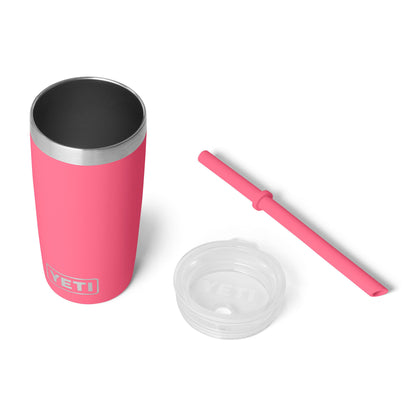 YETI Rambler Jr. 10 Oz Tumbler with Silicone Straw Lid, Tropical Pink