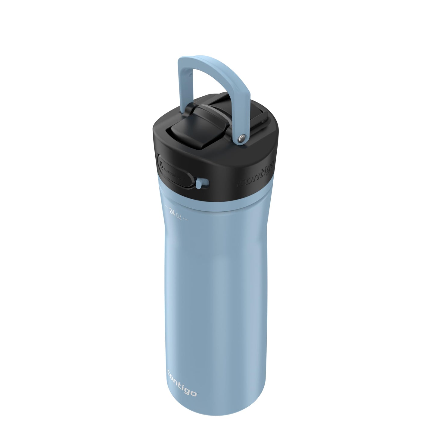 Contigo Ashland Chill 2.0 Stainless Steel Leak-Proof Water Bottle with Straw and Carry Handle for Easy Travel, Vacuum-Insulated and BPA-Free, Glacier, 24 oz (709 mL)