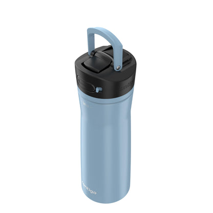Contigo Ashland Chill 2.0 Stainless Steel Leak-Proof Water Bottle with Straw and Carry Handle for Easy Travel, Vacuum-Insulated and BPA-Free, Glacier, 24 oz (709 mL)