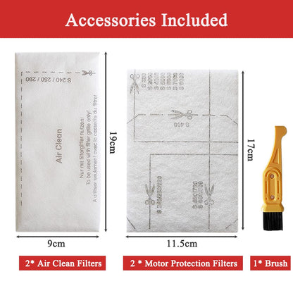 15Pcs Vacuum Bags, Air Clean 3D Efficiency Dust Bag Replacement Compatible with Miele FJM Vacuum Compact C2 Compact C1 Complete C1 S241 S290 S300i S500 S700 S4 S6 Series