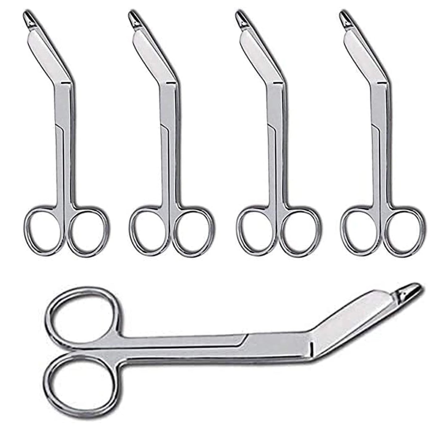 Shoyisenka 5 Pcs Bandage Scissors, 5.5" Gauze Scissors, Stainless Steel Bandage Scissors Nurse Accessories