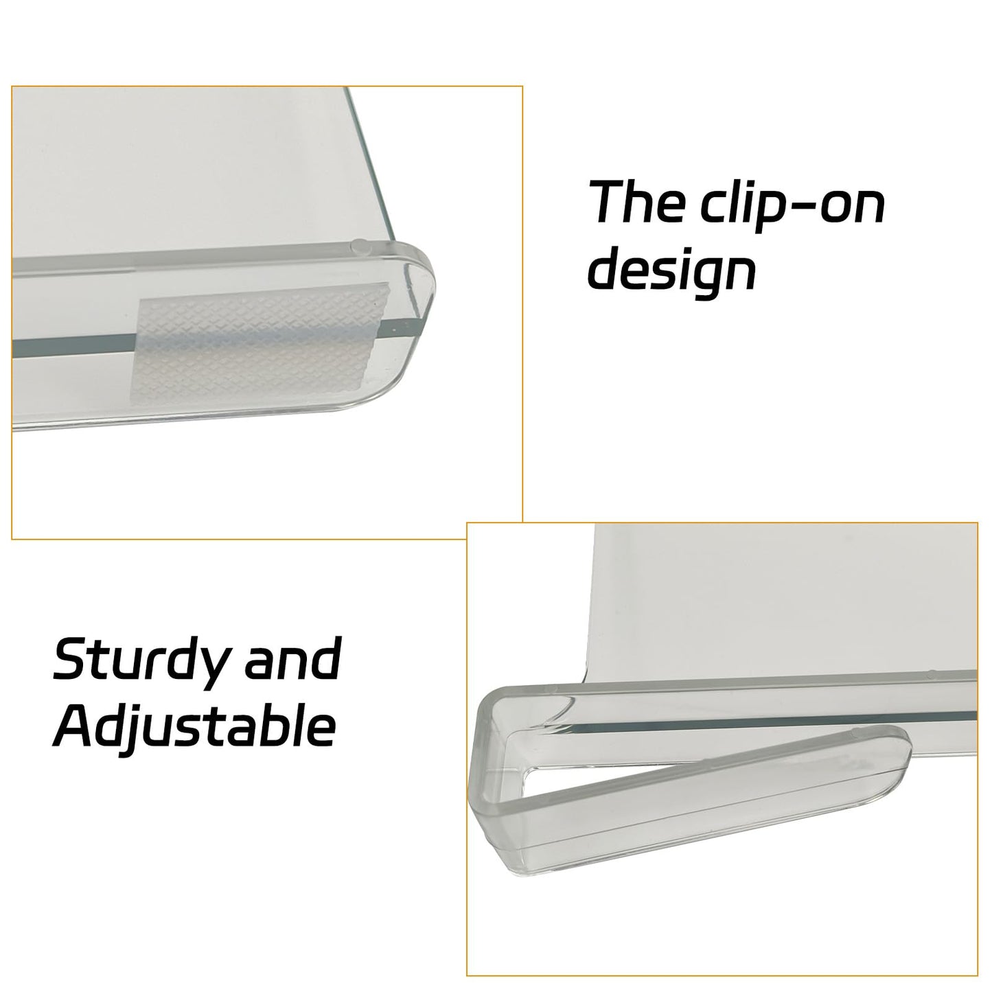 AeKeatDa 8 Pack Acrylic Shelf Dividers for Closets,Books,Clear Shelf Separators Multifunctional Shelf Divider for Kitchen Cabinets, Home,Bookcases and Others