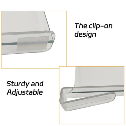 AeKeatDa 8 Pack Acrylic Shelf Dividers for Closets,Books,Clear Shelf Separators Multifunctional Shelf Divider for Kitchen Cabinets, Home,Bookcases and Others