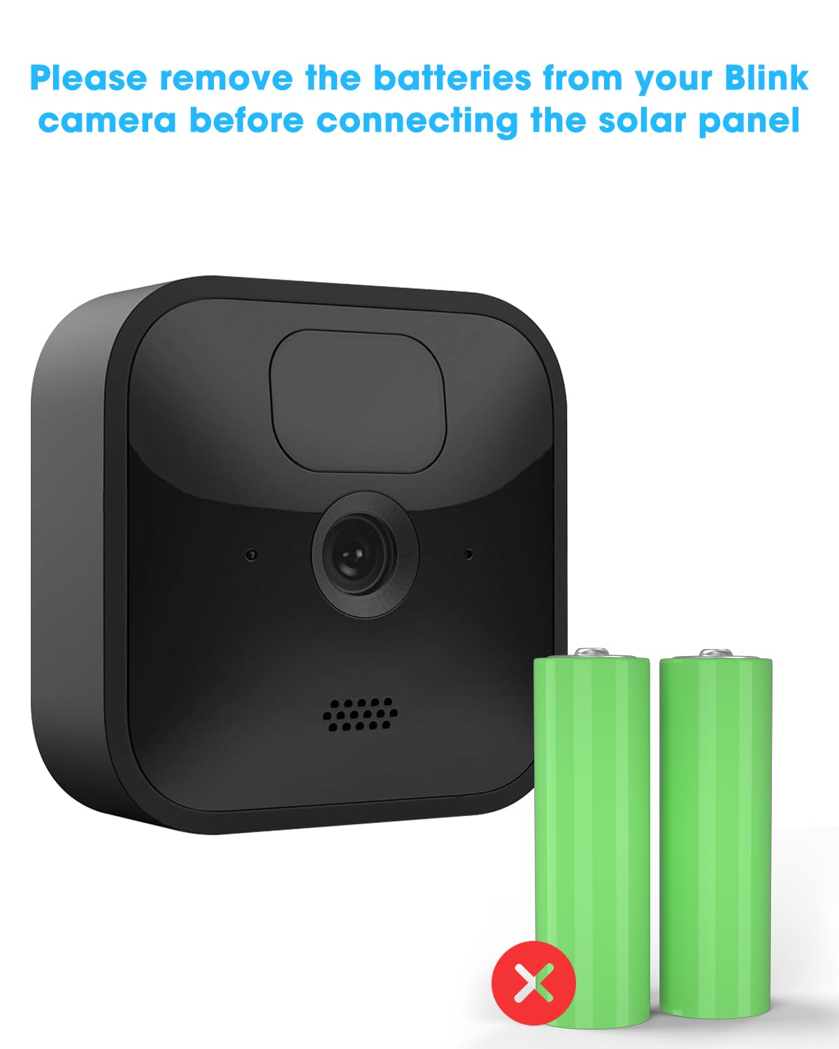 5W Solar Panel Charger Compatible with Blink Outdoor/Outdoor(3rd Gen)/XT XT2 Camera, Solar Panel for Blink Camera, 13.1ft Charging Cable & Rubber Plug, IP65 Weatherproof with Secure Wall Mount, 1 Pack