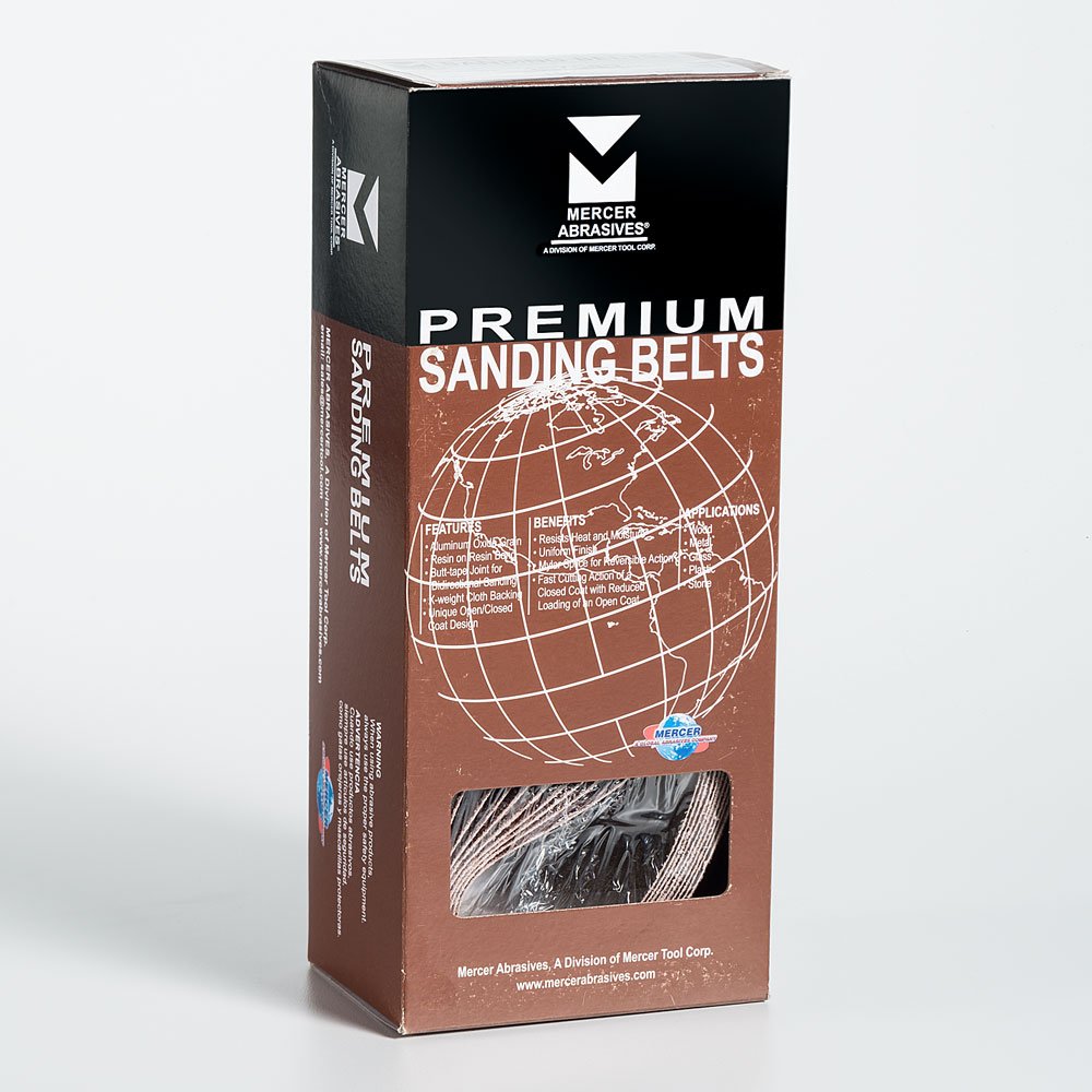 Mercer Industries 107080 Aluminum Oxide Premium Sanding Belts (10 Pack), 3 x 24"