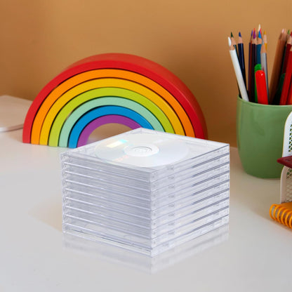 Cabilock Double Cd Jewel Cases Transparent DVD Holders Clear Cd Storage Cases for Compact Disc Protection and Portable Organization