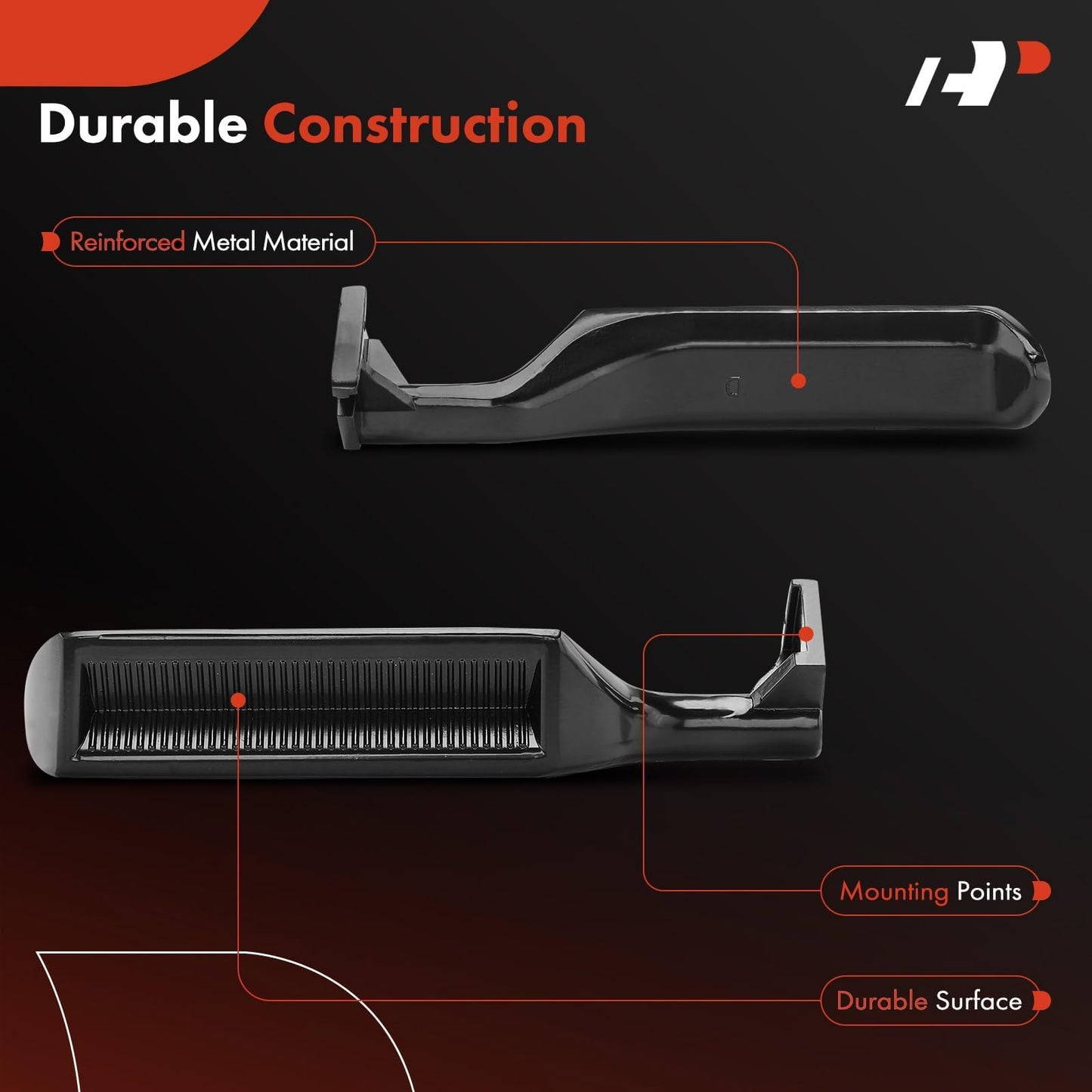 A-Premium - Interior Door Handles All Metal Pair Front Rear Driver & Passenger Side - Compatible with 1987-1997 Ford F150 F250 F350 Bronco F53 F59 F800 - Replace# E7TZ-1522600-A, E7TZ-1522601-A