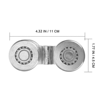 iplusmile Sliding Door Roller 4.33 Inch Steel Track Roller Wheel for Industrial Sliding Doors Heavy Duty Barn Door Pulley Replacement with Durable Hanging Wheel