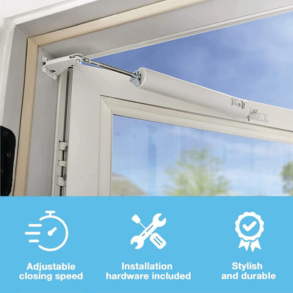 Wright Products - Heavy Duty Pneumatic Screen and Storm Door Closer, White