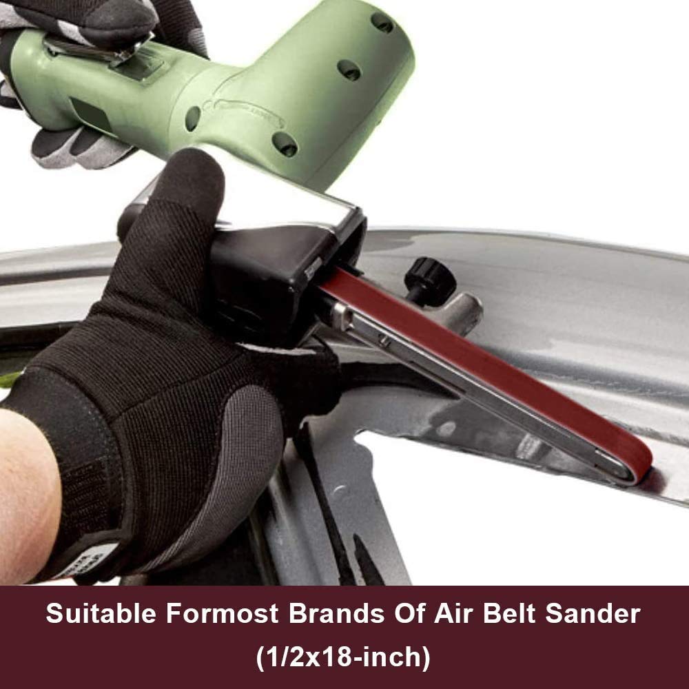 1/2 Inch x 18 Inch Sanding Belts, 8 Each of 60/80/120/180/240 Grits, Belt Sander Tool for Woodworking, Metal Polishing, 40Pack Aluminum Oxide Sanding Belt