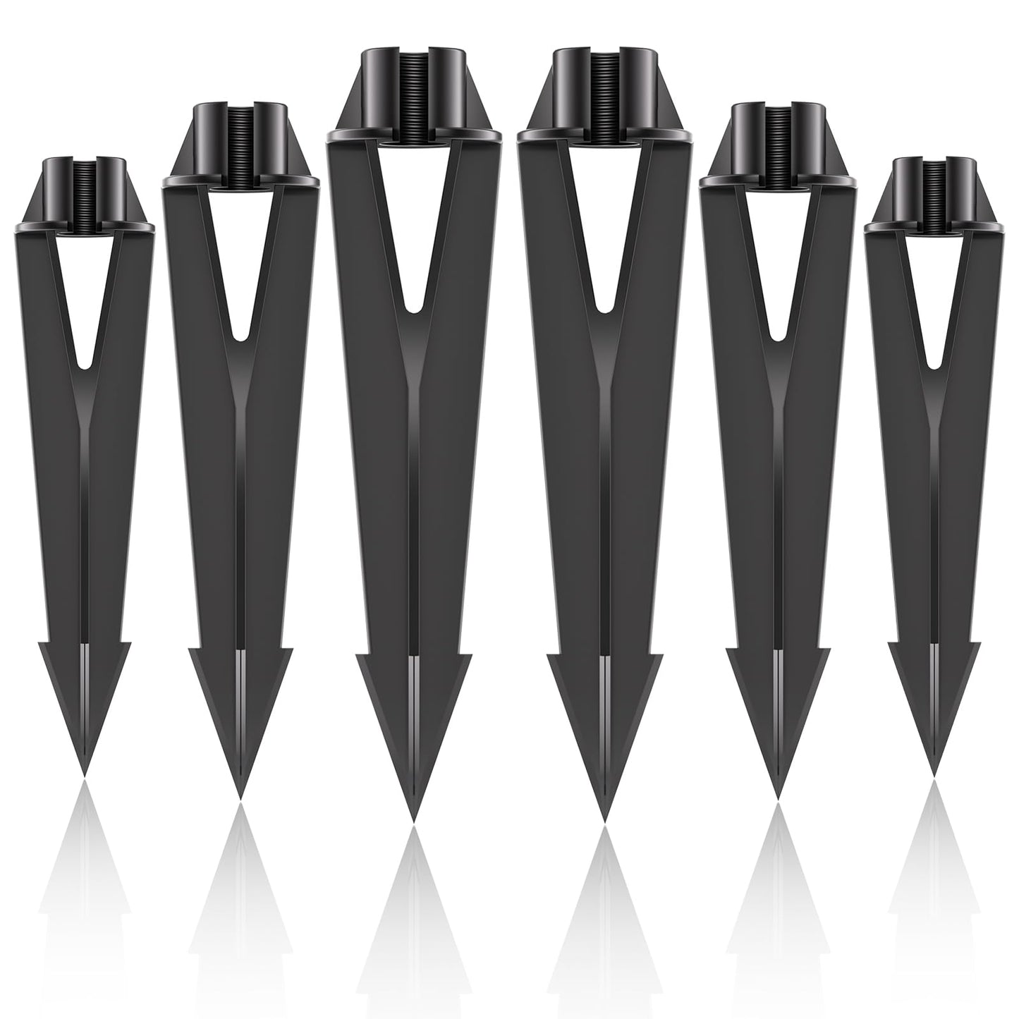 Cheopha Landscape Lighting Spikes 1/2 NPT Female Thread (0.84'' Internal Diameter), Heavy-Duty ABS Stakes Corrosion-Resistant for Landscape Light Stakes Replacement, 6-Pack