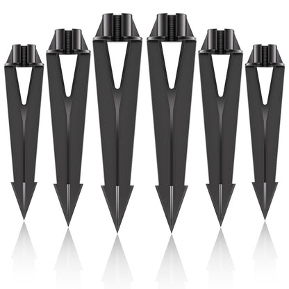 Cheopha Landscape Lighting Spikes 1/2 NPT Female Thread (0.84'' Internal Diameter), Heavy-Duty ABS Stakes Corrosion-Resistant for Landscape Light Stakes Replacement, 6-Pack