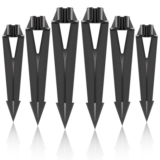 Cheopha Landscape Lighting Spikes 1/2 NPT Female Thread (0.84'' Internal Diameter), Heavy-Duty ABS Stakes Corrosion-Resistant for Landscape Light Stakes Replacement, 6-Pack