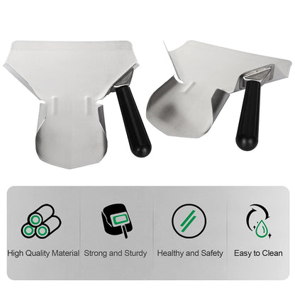 2 Pack Popcorn Scoop Stainless Steel French Fry Scooper Quick Fill Popcorn Bags for Popcorn Machine, Speed Hand Scoop Commercial Fry Bagger Scooper for French Fries, Snacks, Ice, Dried Nuts