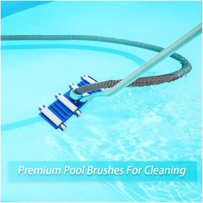Swimming Pool Vacuum Head Suction Brush Head, Pool Cleaning Equipment & Accessories with Side Bristles Cleaning Supplies for Water Parks Swimming Pool Cleaning Debris