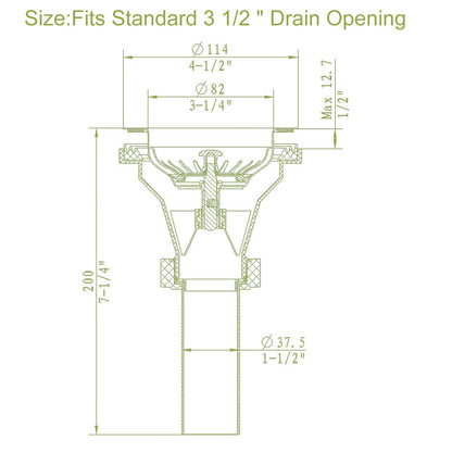 QruiLanTu 3-1/2 Inch Kitchen Sink Drain Assembly Kit Stainless Steel Sink Strainer Drain Basket Replacement with Sink Stopper Sealing Lid for Kitchen Bathroom Drain Kit