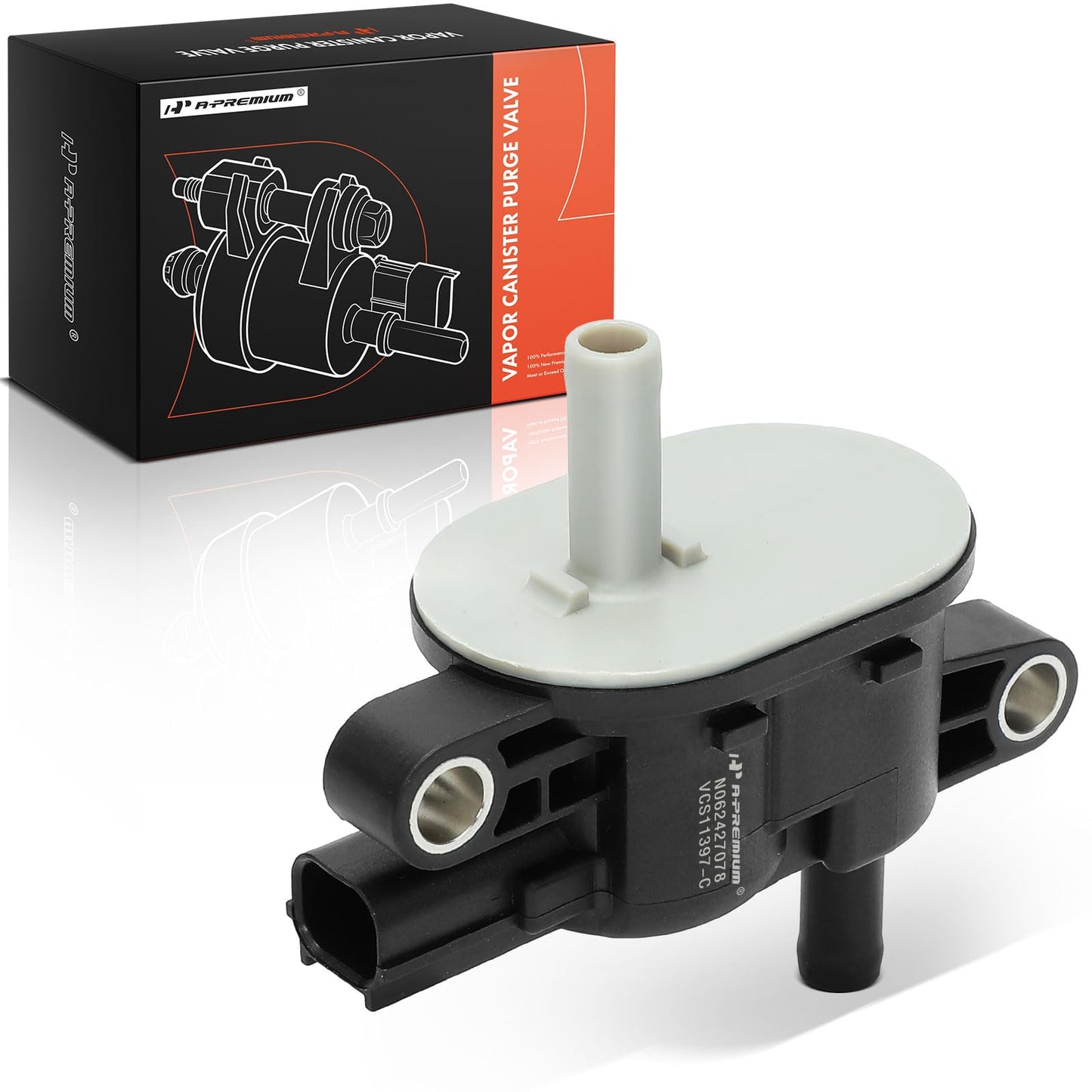 A-Premium Vapor Canister Purge Solenoid Valve Compatible with Honda CR-V CRV 2007-2014, Civic 2006-2015, Accord 2008-2012, Crosstour 2014-2015 & Acura TSX 2009-2014, 1.8L, 2.0L, 2.4L