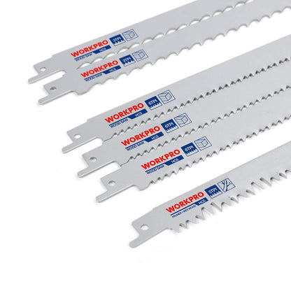 WORKPRO 32-Piece Reciprocating Saw Blade Set - Metal/Woodcutting Saw Blades, Pruner Saw Blades with Organizer Pouch