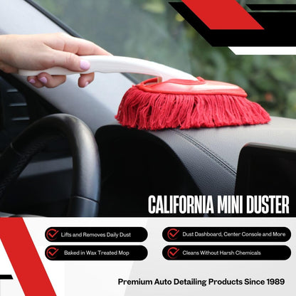 The Original California Car Duster 62447-8B Mini Duster, Red