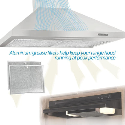 Range Hood Filter Replace 99010299 11-3/4" x 14-1/4" x 3/8" For NuTone Allure WS1 QS2 and Broan QS1 30" Range Hoods BPS1FA30 (2 Pack)