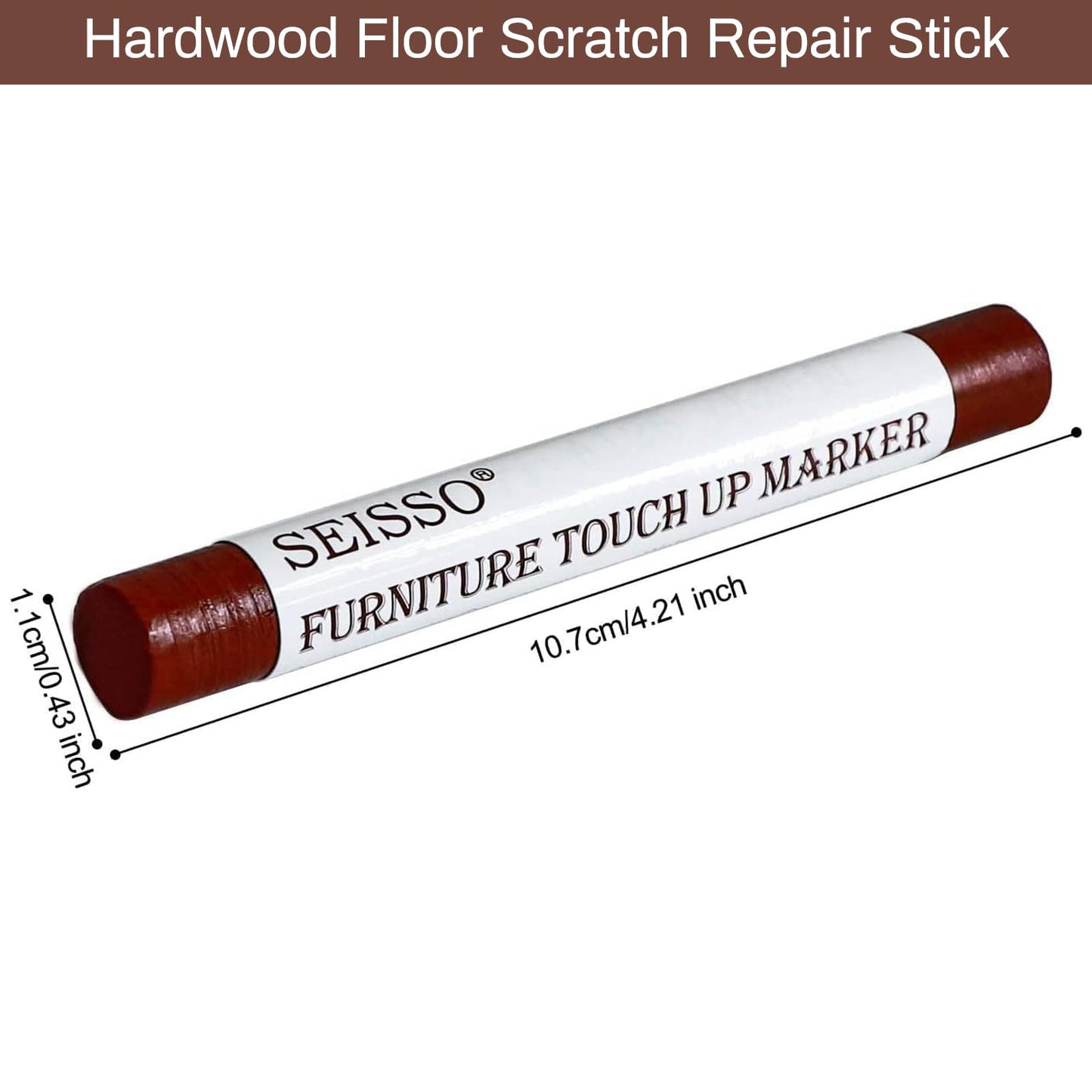 SEISSO Wood Filler Sticks, Furniture Wax Crayons for Scratches, 10 Pcs Wood Floor Repair Wax Filler Sticks, Touch Up Wax Sticks Repair Kit for Scratches, Holes, Floor, Laminate, Carpenters