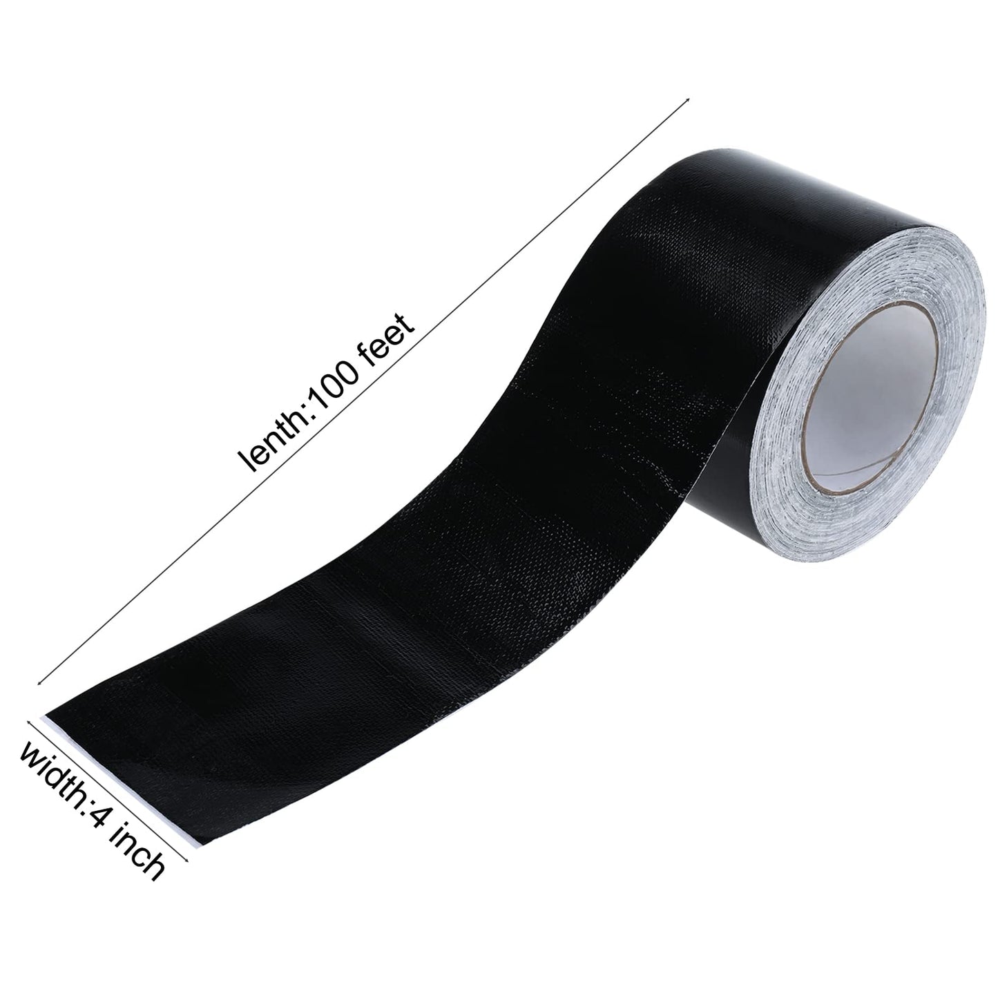 RealPlus 4" x100' RV Underbelly Tape Camper Mobile Home Belly Tape Travel Trailer Bottom Repair Tape RV Underbelly Material Sealing Permanent Adhesive Patch Waterproof Tape