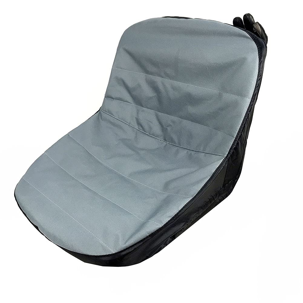 Ailelan Lawn Mower Seat Cover, 600D Oxford Fabric Tractor Seat Cover Waterproof with Storage Pockets for Riding Lawn Mower