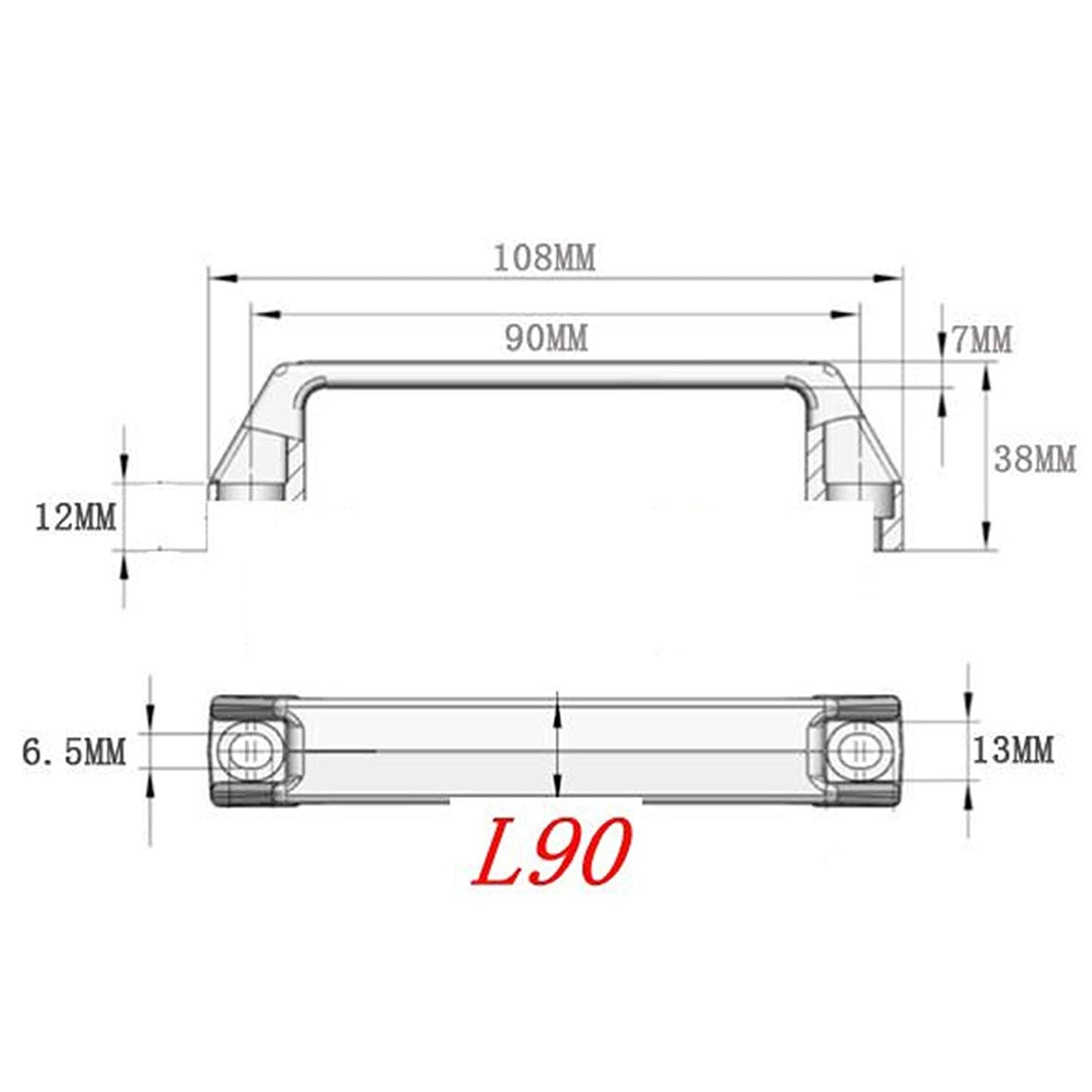 Boeray 2 Sets 2020 Aluminum Extrusion Profile Slot 6mm Door Handle and Frame Hinges Install Kit-4pcs Black Zinc Alloy Hinges, 2pcs Aluminum Handles,20pcs T-Nuts, 20pcs Hex Screws,2pcs Wrench