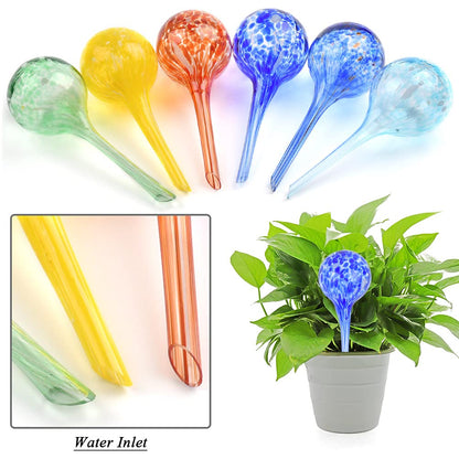 6Pcs Plant Watering Balls for Plant Watering Bulbs, Glass Self Watering Globes, 150ML Volume, Automatic Plant Watering Globe Watering Devices Perfect for Vacation Plant Indoor & Outdoor (6 x 15CM)